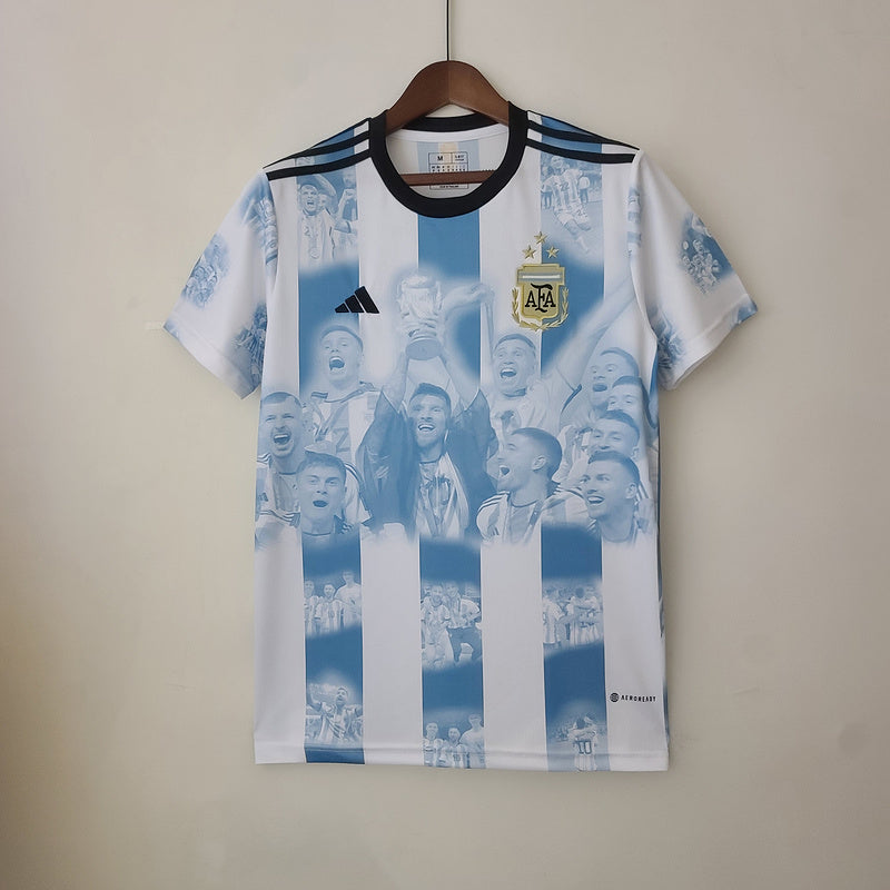 Maillot Argentine coupe du monde 2022 - hommage joueurs