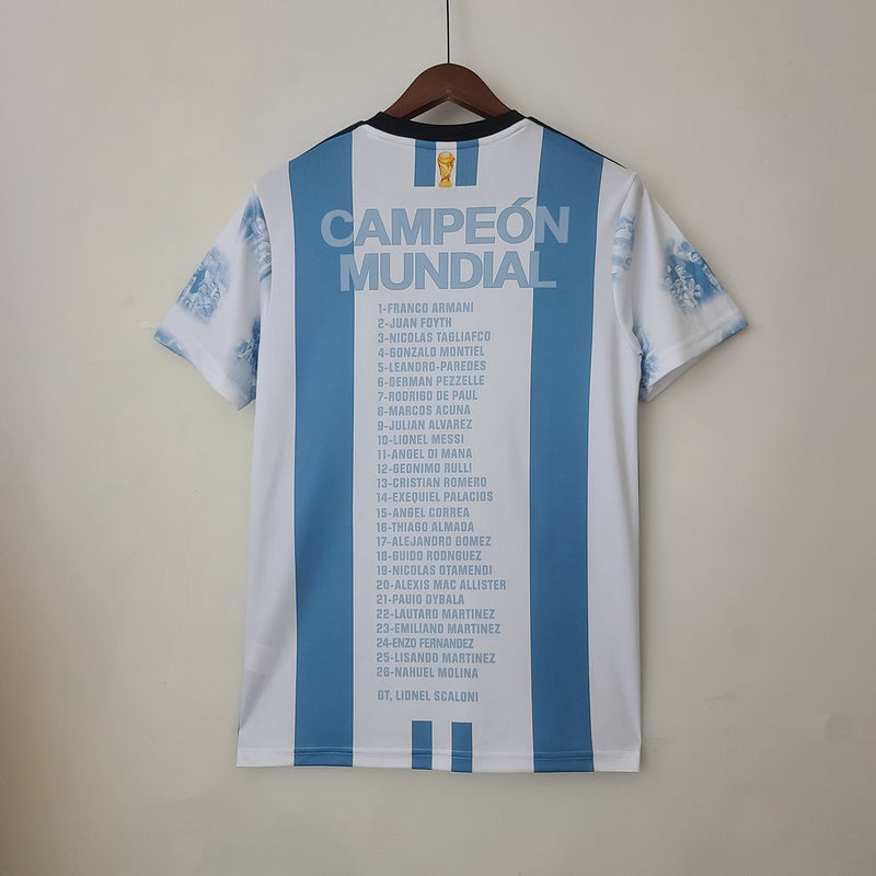 Maillot Argentine coupe du monde 2022 - hommage joueurs